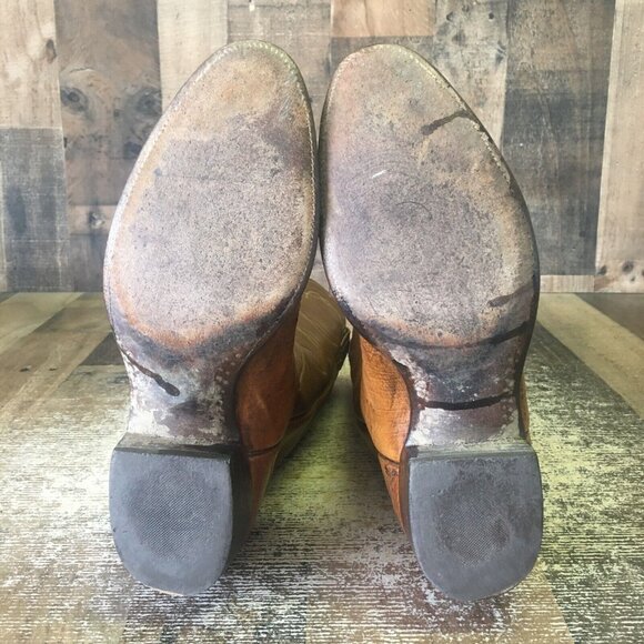 Lucchese Vintage San Antonio Smooth Ostrich Western Cowboy Boots Womens 9.5 B - Picture 2 of 12